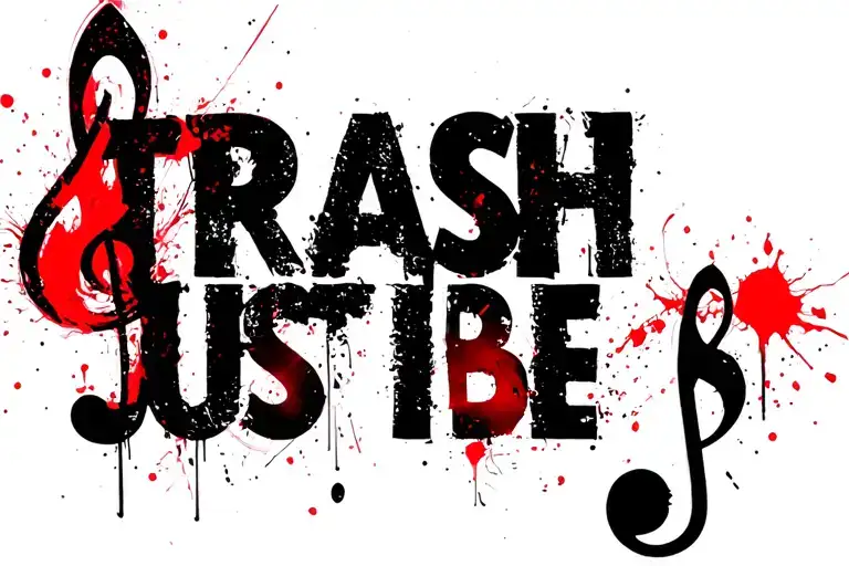 Treble Clef Intertwined Word Just Be