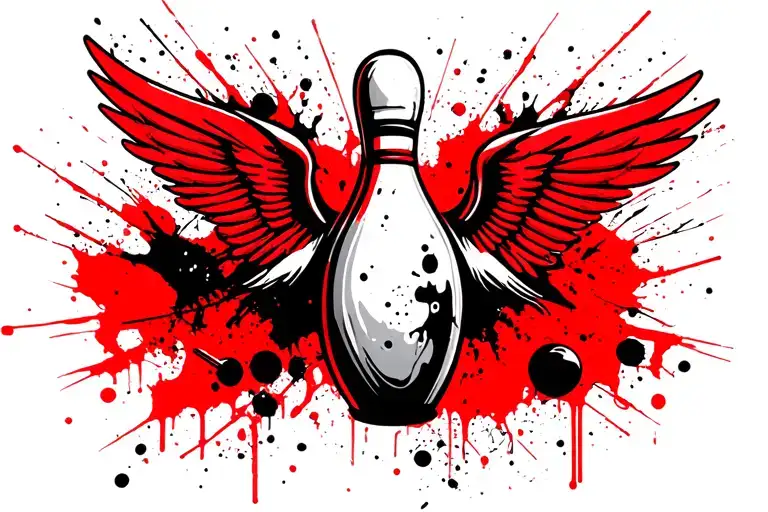 Dancing Bowling Pin With Wings