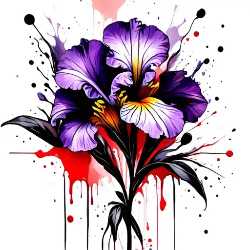 Primrose Violet Iris Flower