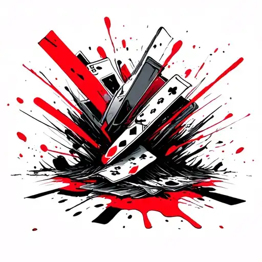 Tour Of Collapsed Cards With A New Map Planted In The Ground