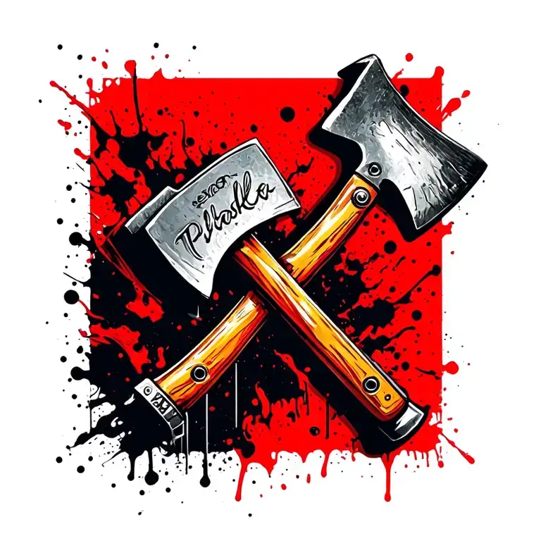 Damage Control Firefighting Crash Axe Crossed With Fireman's Maul