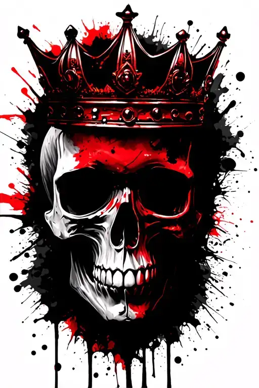 Skull Wearing A Crown