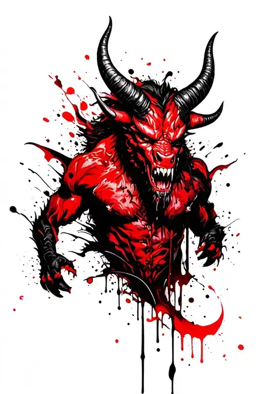 Horned Devil Cute Rising