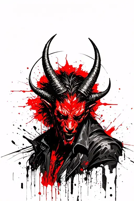 Horned Devil With Angle Halo