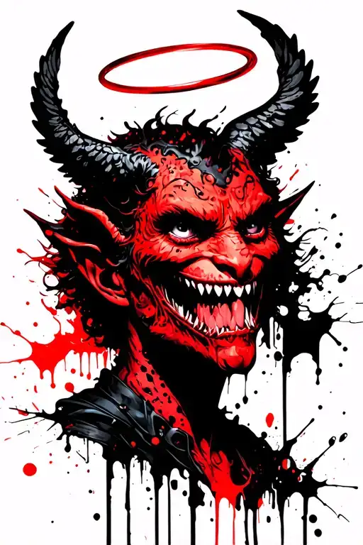 Cute Demon With Angel Halo