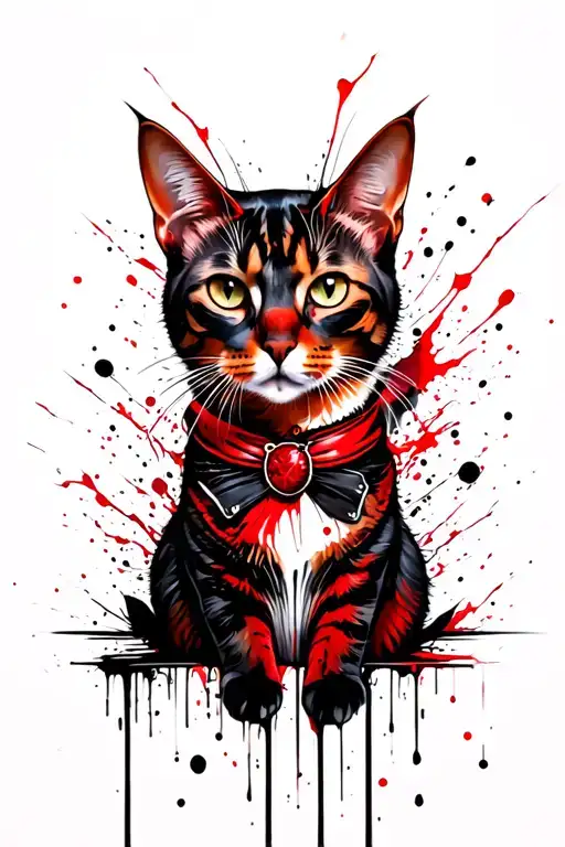 Witchy Cat Tattoo idea