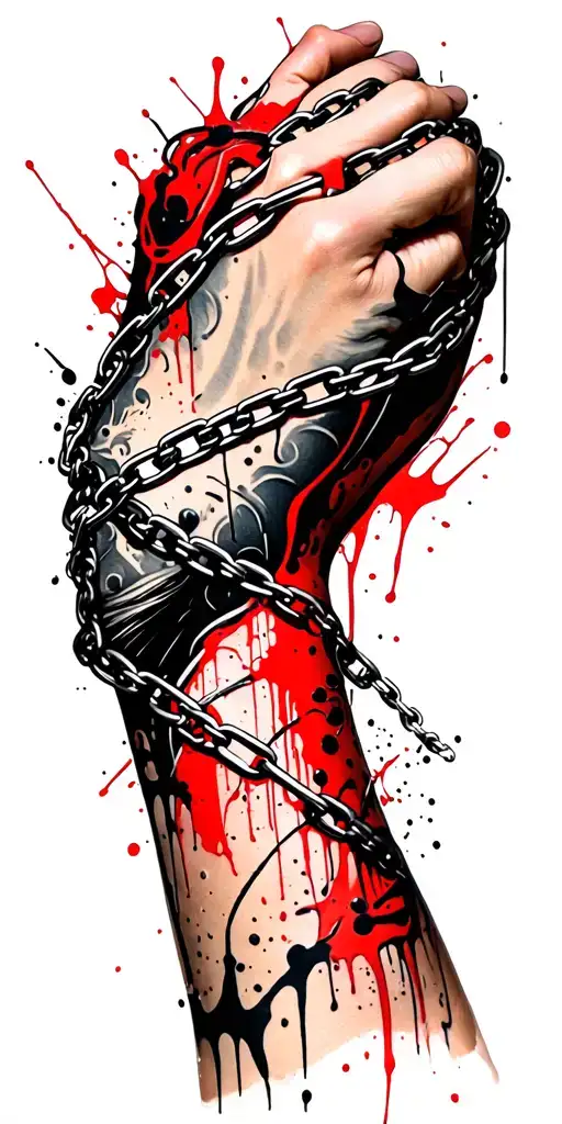 Chains Wrap Around The Arm