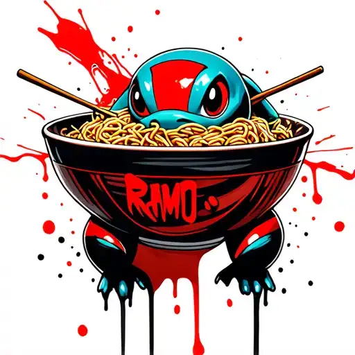 Squirtle Dead In Bowl Of Ramen