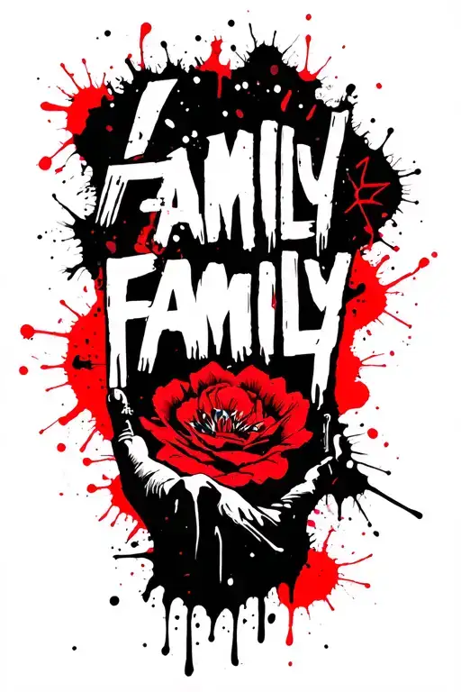 Word 'Family' Written