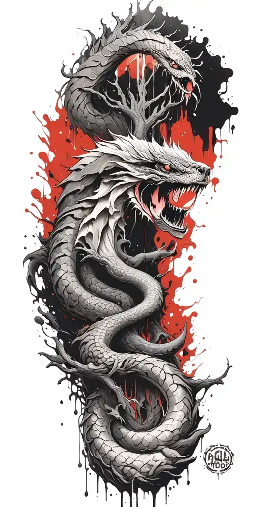 Yggdrasil With Jormungandr