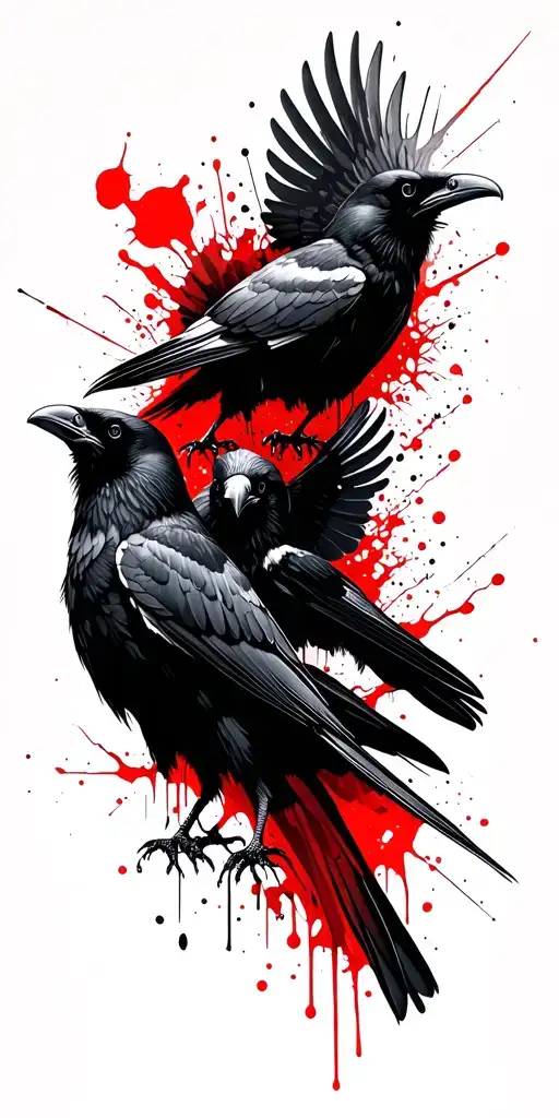 2 Ravens Huginn And Muninn