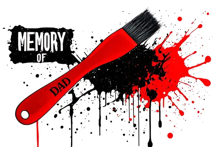 In Memory Of Paint Brush For Dad