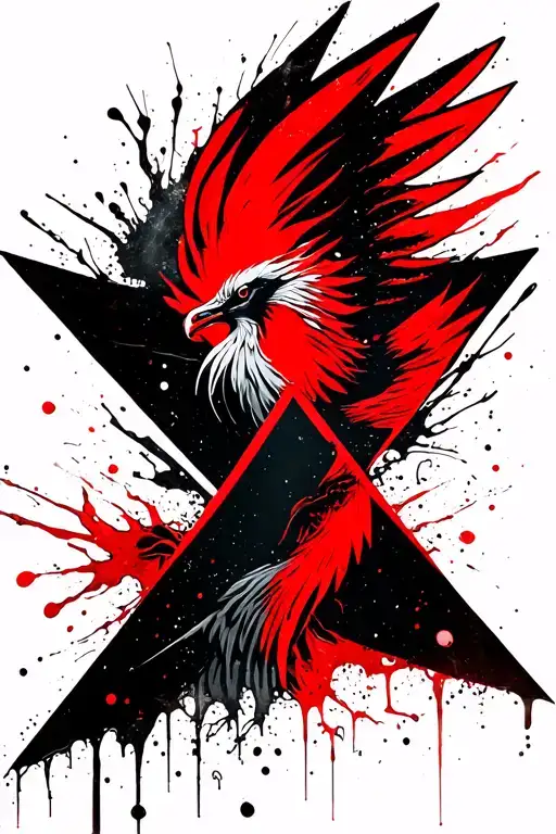 Open Delta Symbol Surrounding Phoenix