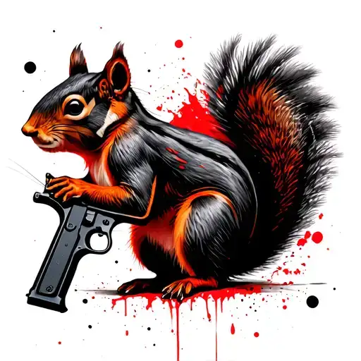 Squirrel And Gun