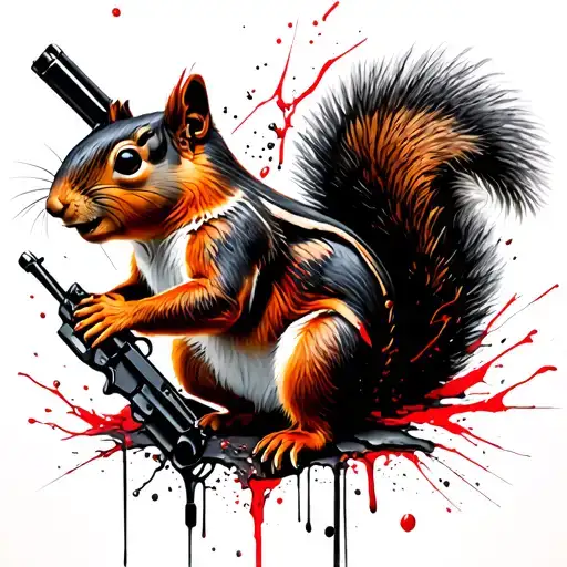 Squirrel And Gun