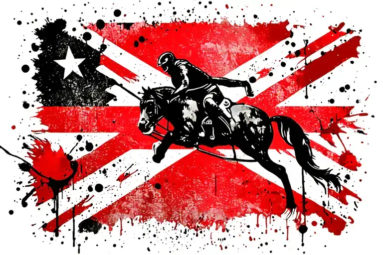 Monkey Riding Aboriginal Flag Tattoo idea