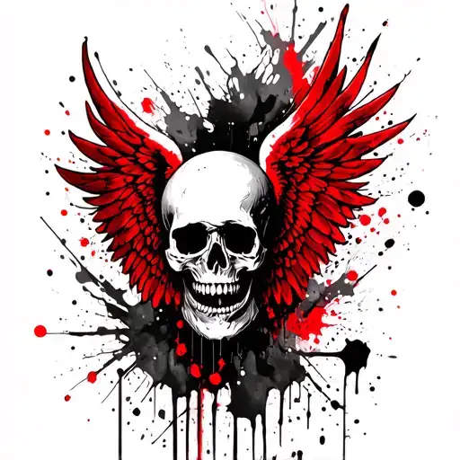 Skull Angel Wings