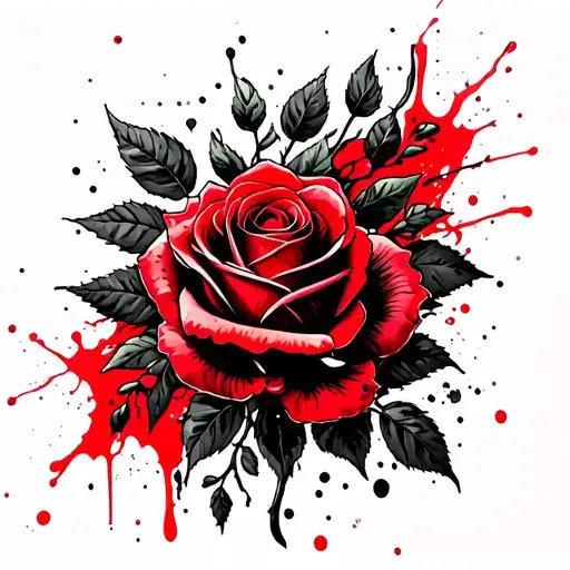 Rose With Vines Wrapping Around Bicep