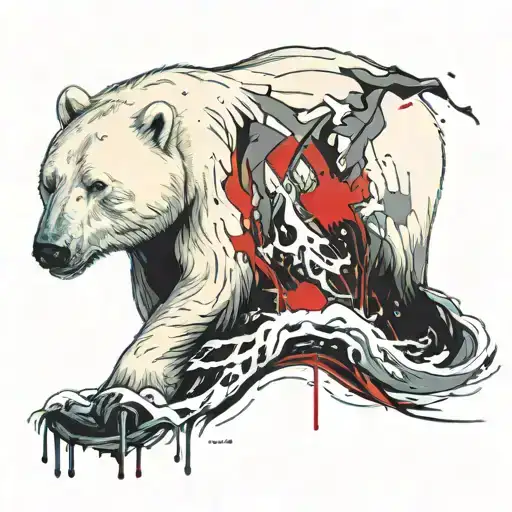 Polar Bear On North Pole