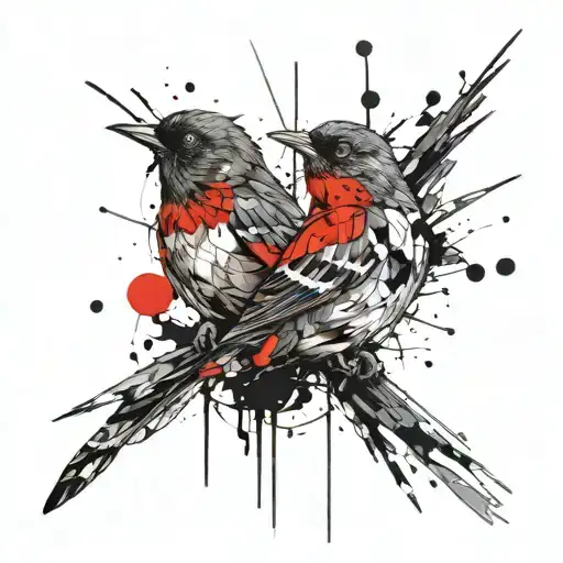 2 Little Birds With White Eyes