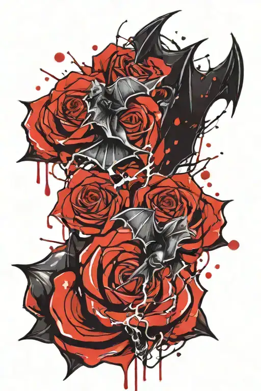 Bat And Rose