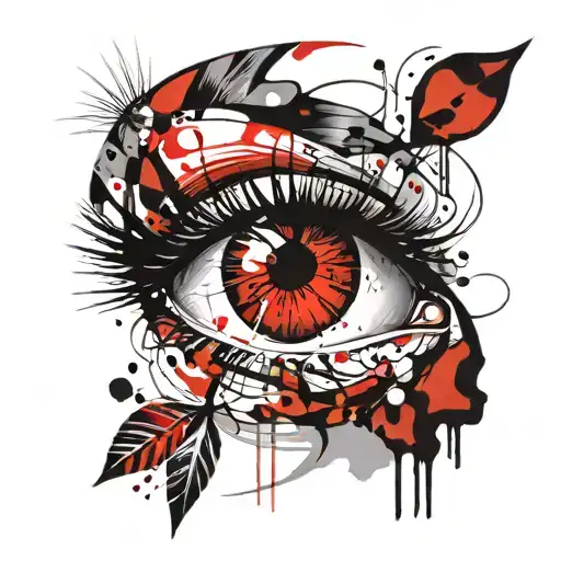 Gothic Eye Crying With Lines