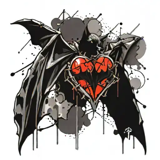 Bat With His Exposed Heart Seen