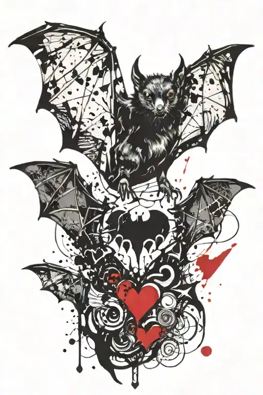 Bat With His Exposed Heart Seen