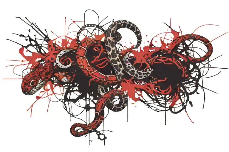 Snake And Barbed Wire