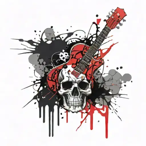 Skull And Guitar