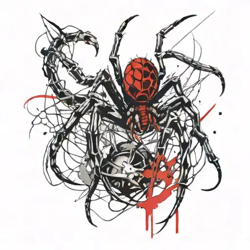 Spider Fighting A Viper