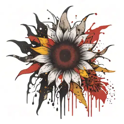 Sunflower With Mum Written Inside Representing