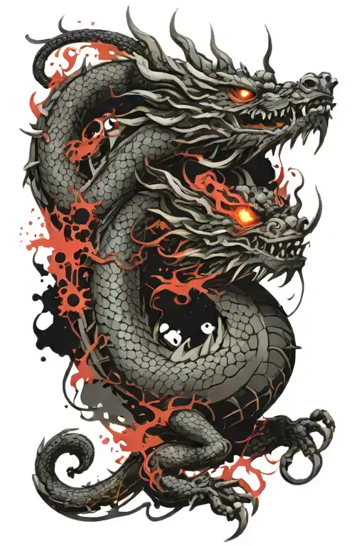 Chinese Dragon Breathing Fire