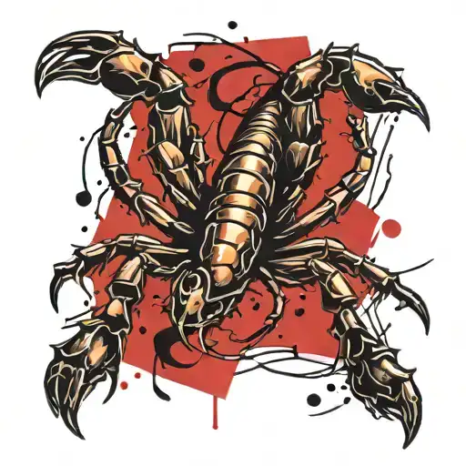 Mean Scorpion Tattoo Design