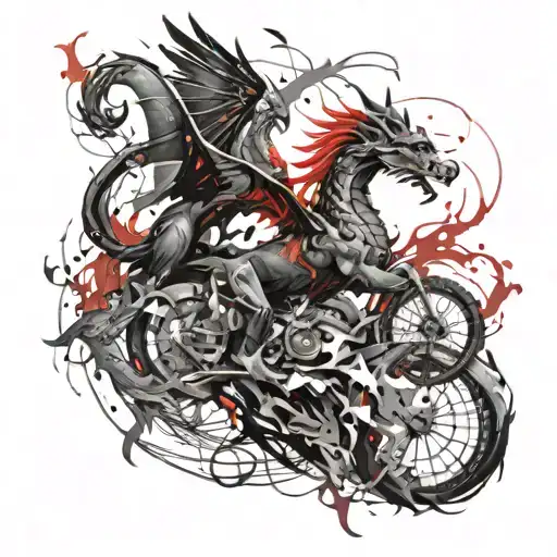 Phoenix And Dragon And Archer Riding