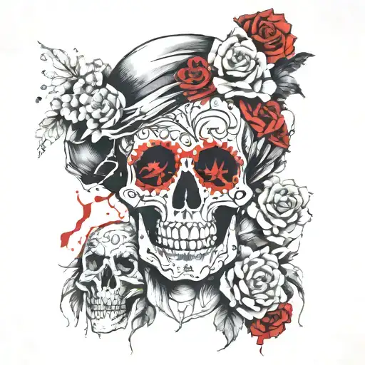 La Catrina In Love With A Skull