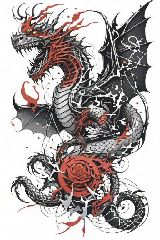 Dragon And Spears Sleeve