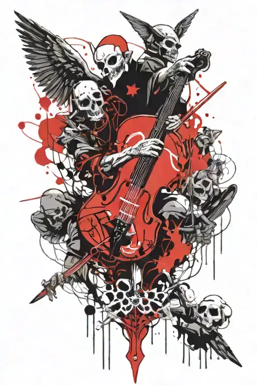 Puppet Master With Strings Angel And Demon Holding