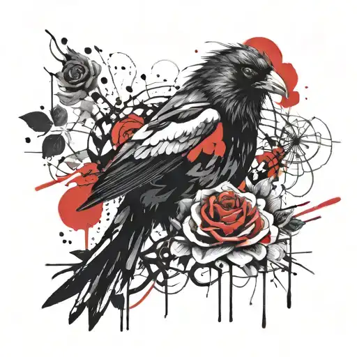 Crow And Rose