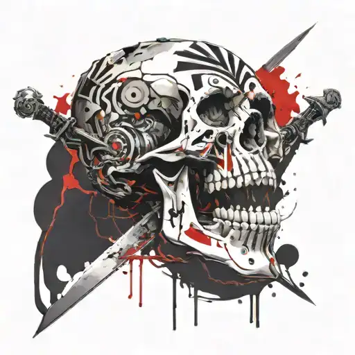 Skull Sword With Lettet N