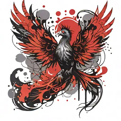 Phoenix Taking Flight After Being Reborn From Its Ashes