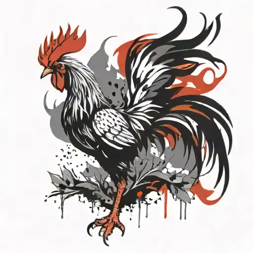 Phoenix Rooster Standing Tall