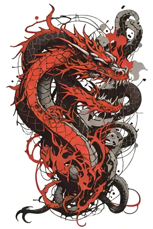 Dragon And Snake In War