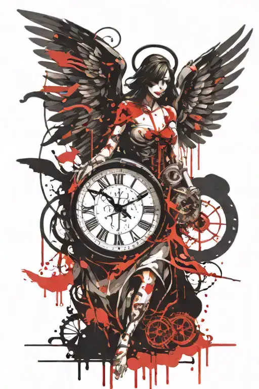 Angel Of Death With Clock