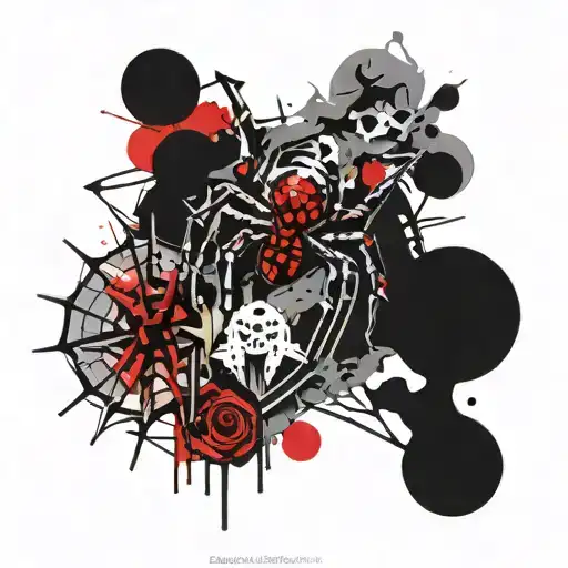 Spider And Pistols Surrounded