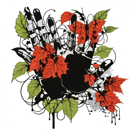 Ivy Leaves With Baby Handprint