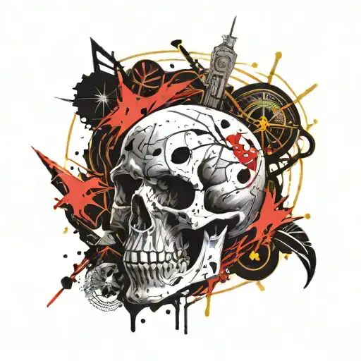 Elektrik Skull Wearin Money