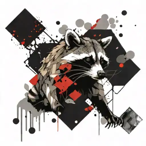 Raccoon Honeycomb Background Leading