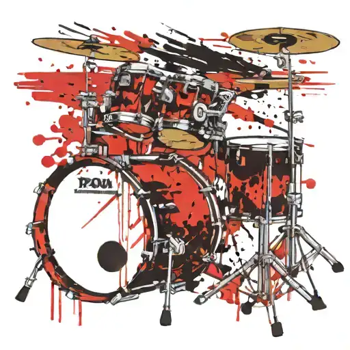 Drum Set With Katana