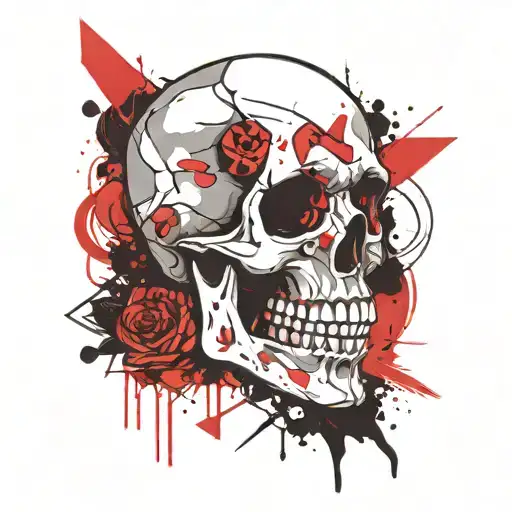 Skull With Word Saying Without Pain No Enjoy